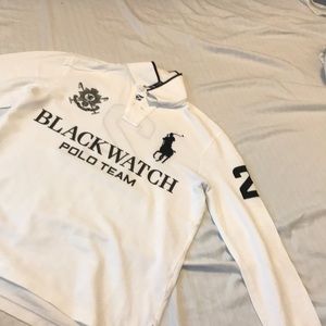White long sleeve polo, Ralph Lauren